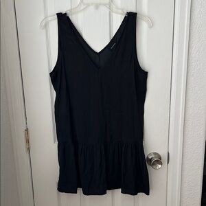Who What Wear Black V-Neck Tank Top